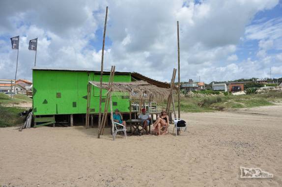 Nossa 'base de apoio' na praia de La Pedrera, no litoral do Uruguai